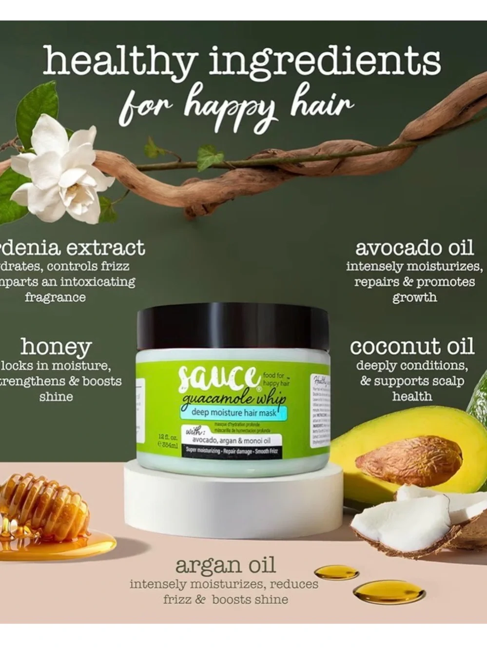 SAUCE - Deep Conditioning Hair Mask, Guacamole Whip +  Firming Face Mask - NEW